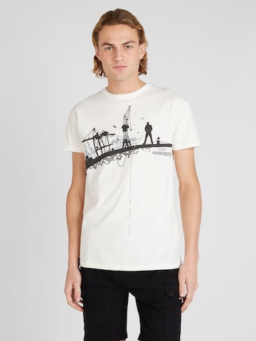 Derbe T-shirt 'Hafenschiffer' i vit: framsida