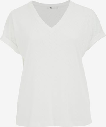 T-shirt WE Fashion en blanc : devant