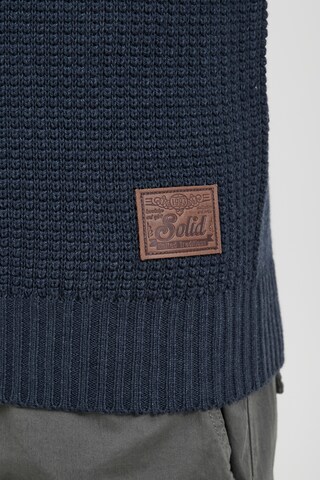 !Solid Strickpullover 'Terrance' in Blau