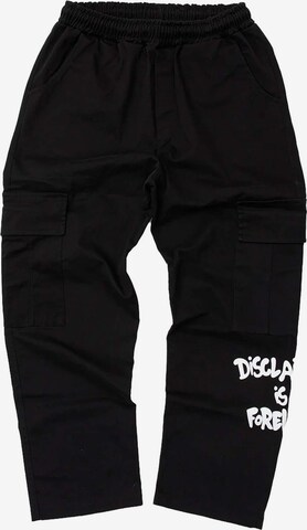 Loosefit Pantalon 'Gabardine' DISCLAIMER en noir : devant