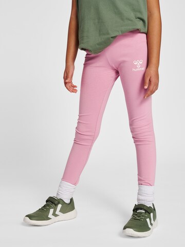 Skinny Pantalon de sport 'Onze' Hummel en rose : devant