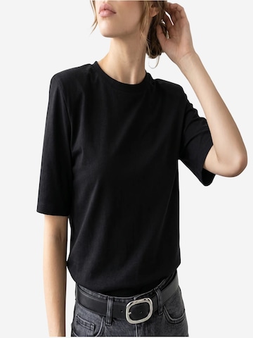 T-shirt 'T-Shirts' Bianco Lucci en noir