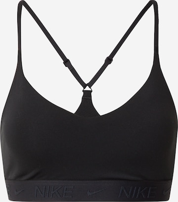 NIKE Bustier Sport-BH 'Indy' in Schwarz: Vorderseite