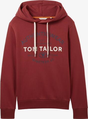 TOM TAILOR - Sweatshirt em vermelho: frente