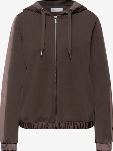 STREET ONE Sweatjacke in Braun: Vorderseite