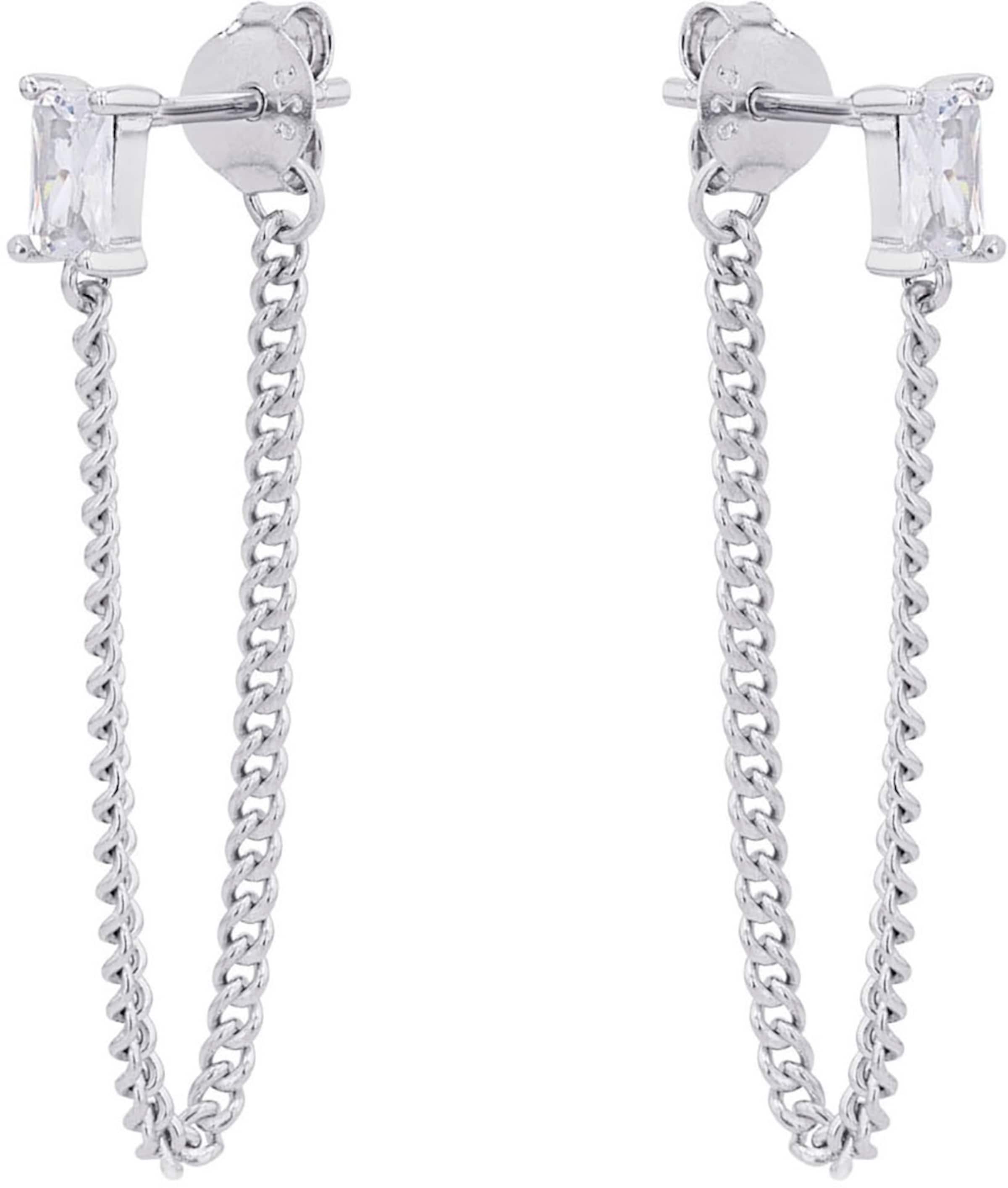 AMOR Earrings in Silver: front