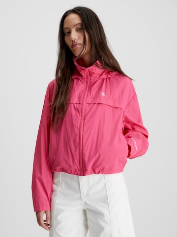 Calvin Klein Jeans Prehodna jakna | roza barva: sprednja stran