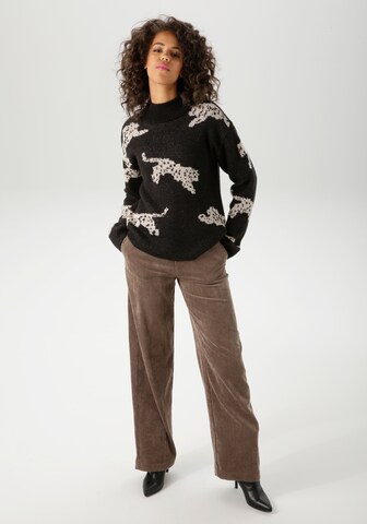 Aniston CASUAL Wide Leg Hose in Braun