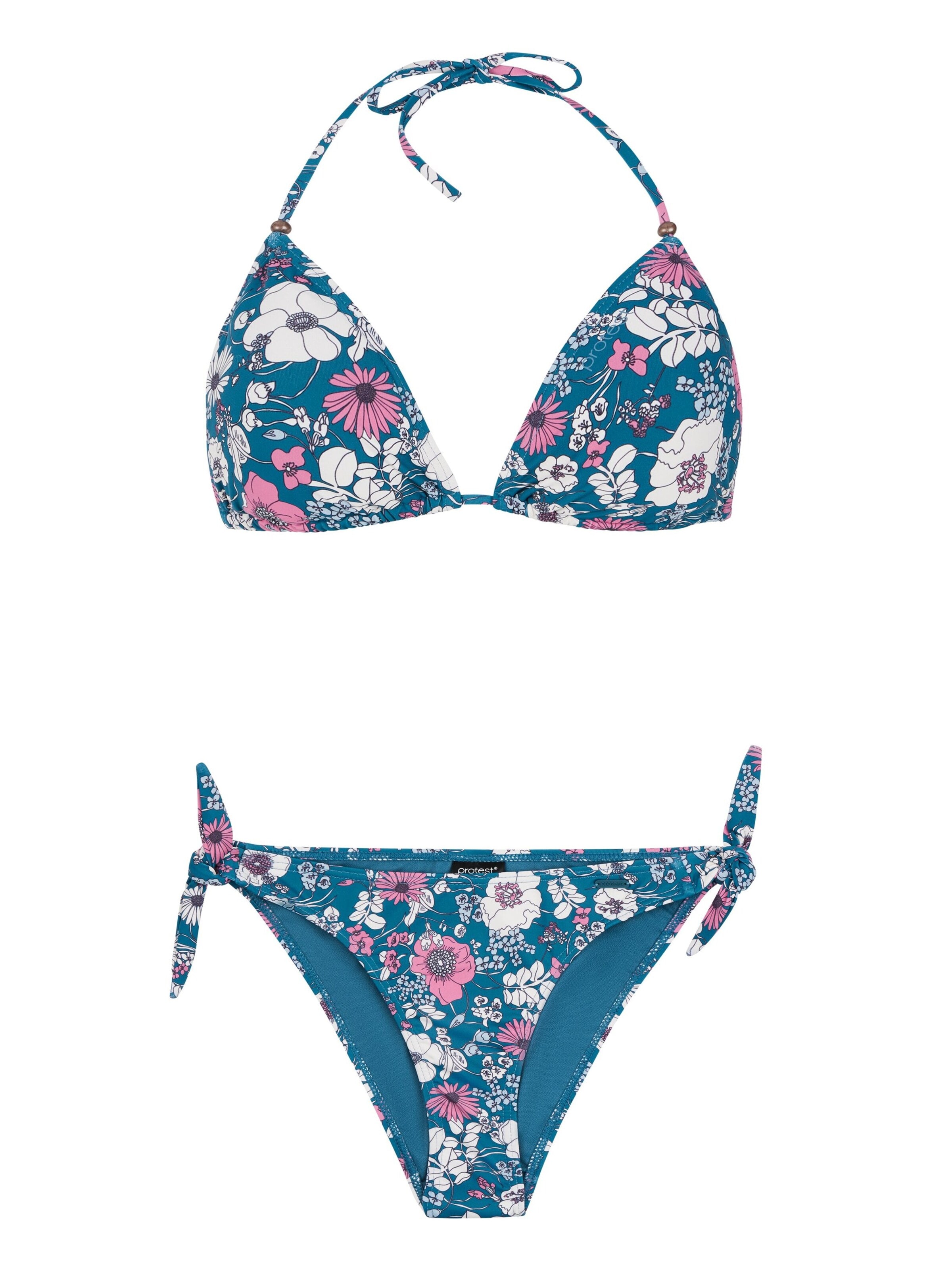 PROTEST Triangel Bikini 'PRTMOLOKO' in Blauw: voorkant