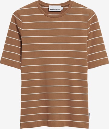 T-shirt ARMEDANGELS en marron : devant