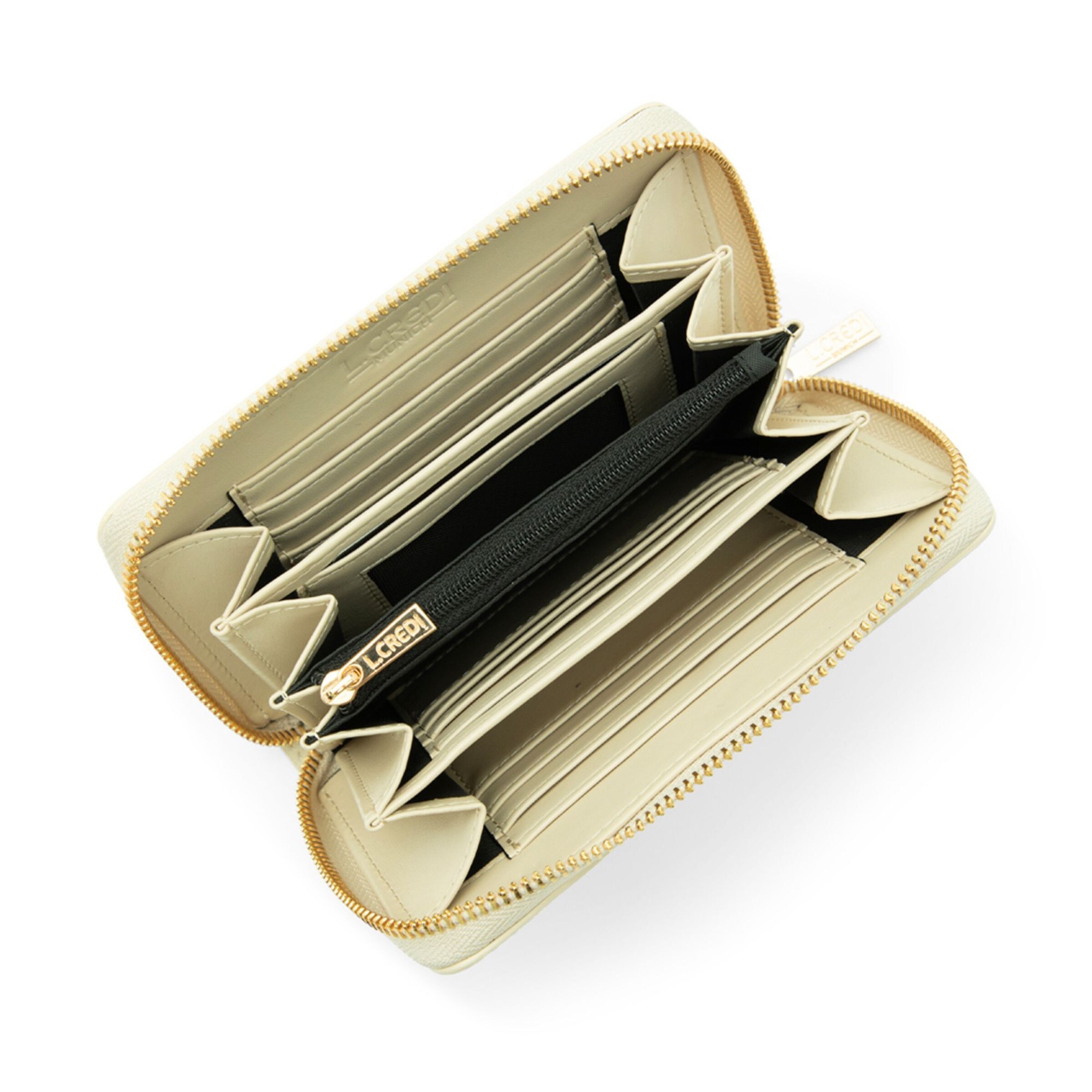 L.CREDI Wallet 'Perla' in Beige