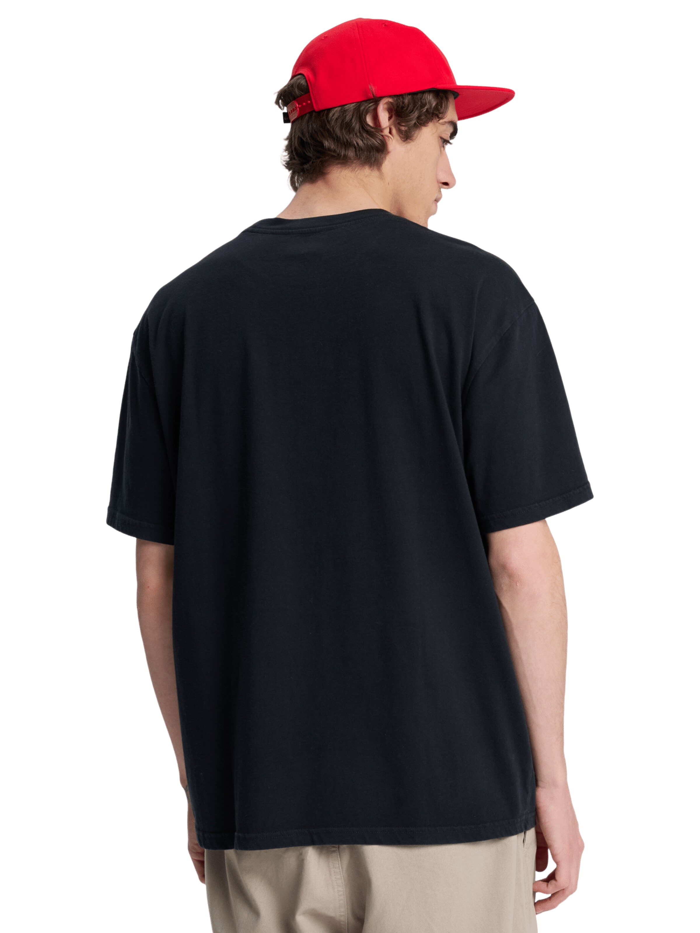 QUIKSILVER T-Shirt 'Structured Flower' in Schwarz