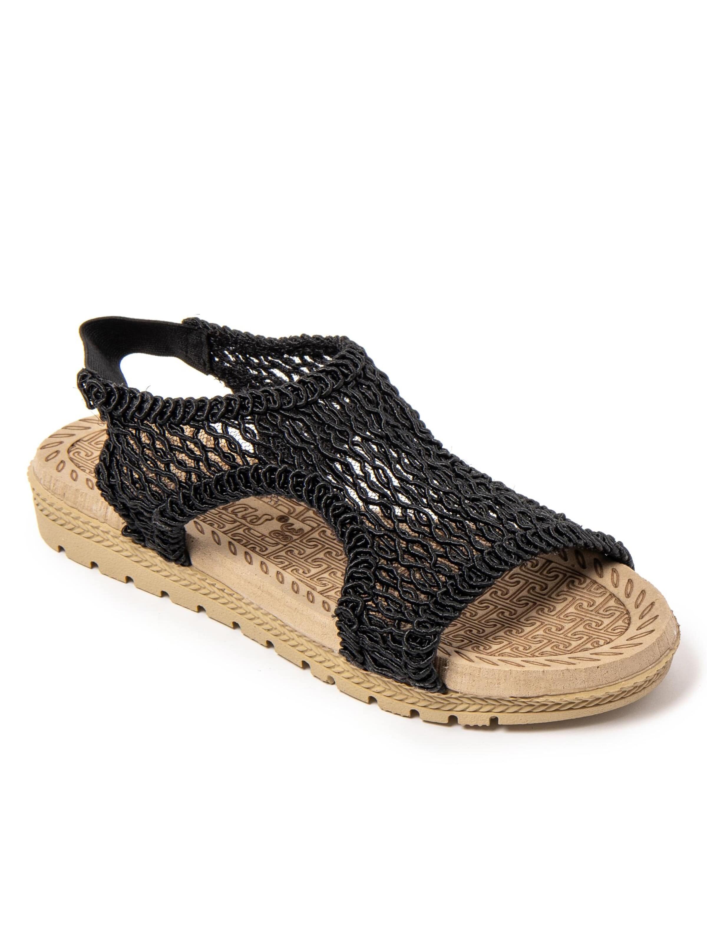Brasileras Sandal 'Lua' in Black: front