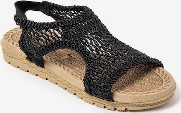Brasileras Sandals 'Lua' in Black: front