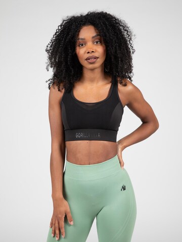 Bustino Reggiseno sportivo 'Riley' di Gorilla Wear in nero: frontale