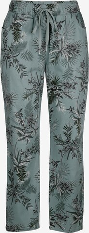 MIAMODA Slim fit Pants in Green: front