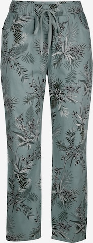 MIAMODA Slim fit Pants in Green: front