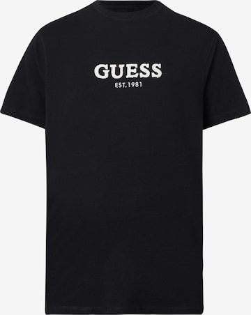 GUESS - Camiseta en negro: frente