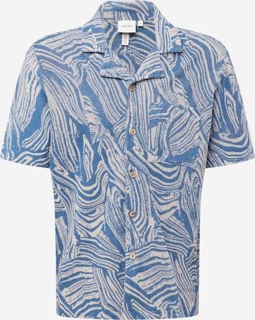 DEDICATED. Comfort fit Overhemd in Blauw: voorkant