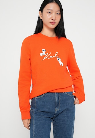 Karl Lagerfeld Sweatshirt 'IKON' in Orange