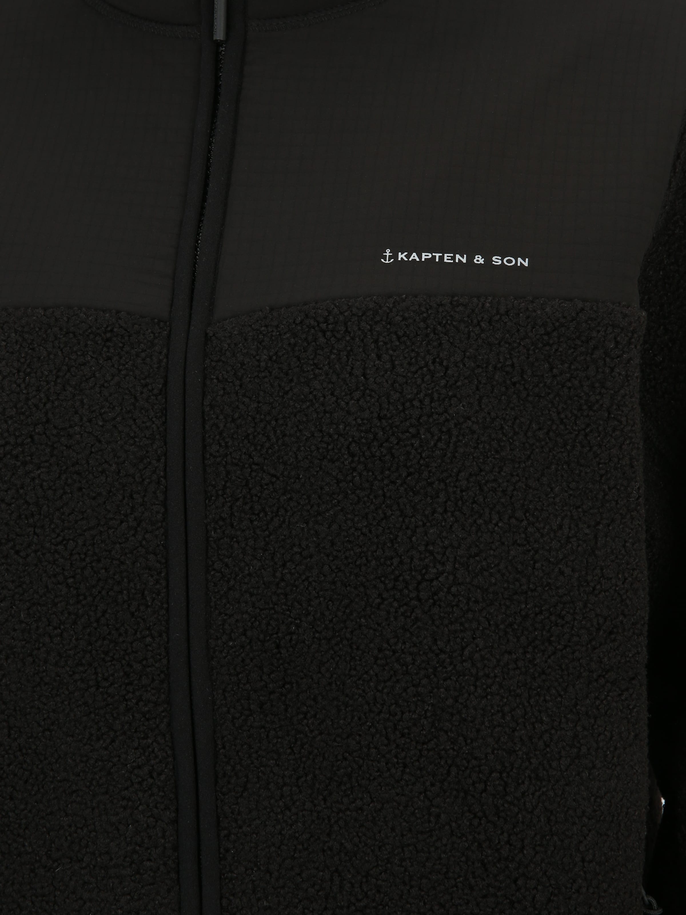 Kapten & Son Mikina 'Teddy Fleece' - Čierna