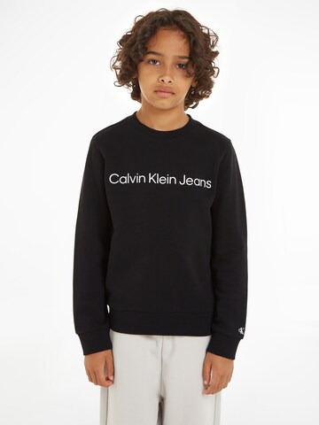 Calvin Klein Jeans Sweatshirt in Zwart: voorkant