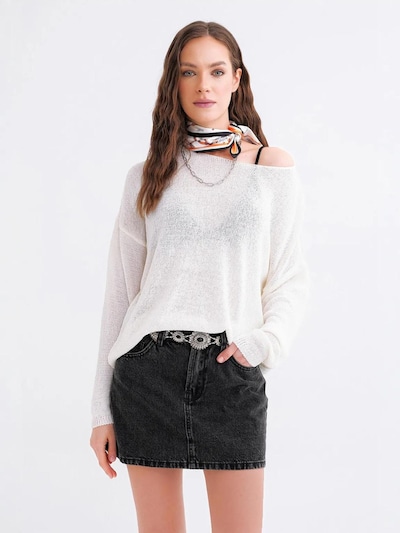 MixRay Pull-over 'Pullover' en S-L en blanc, Vue avec produit