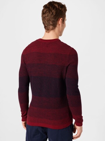 TOM TAILOR DENIM Pullover in Rot