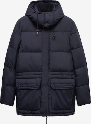 MANGO MAN Winterparka 'Dolipa' in Blauw: voorkant