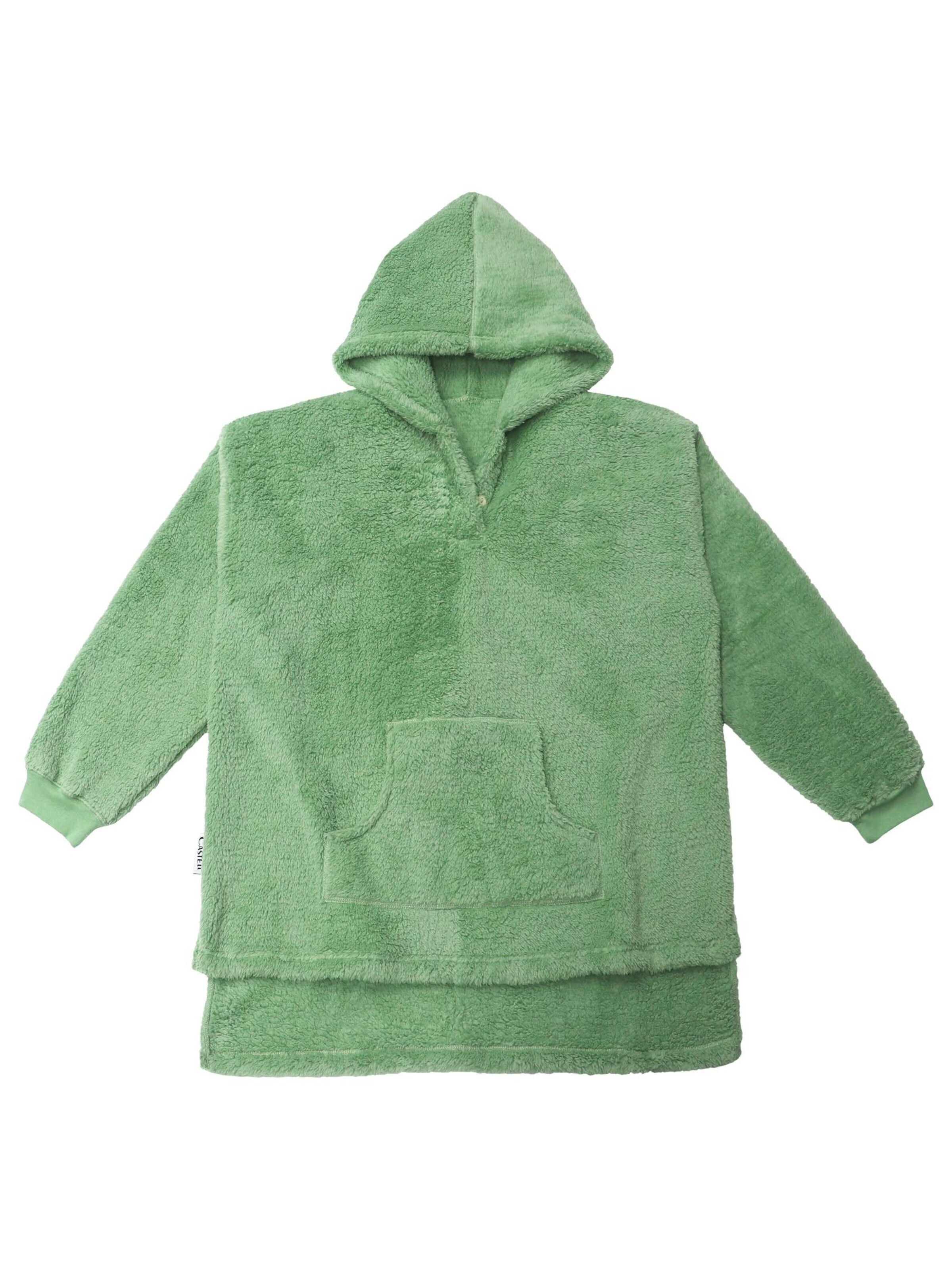 Traumhaft schlafen - Castell - Markenbettwäsche Oversized sweater 'Castell Polar Bear Hoodie (0230399)' in Green: front
