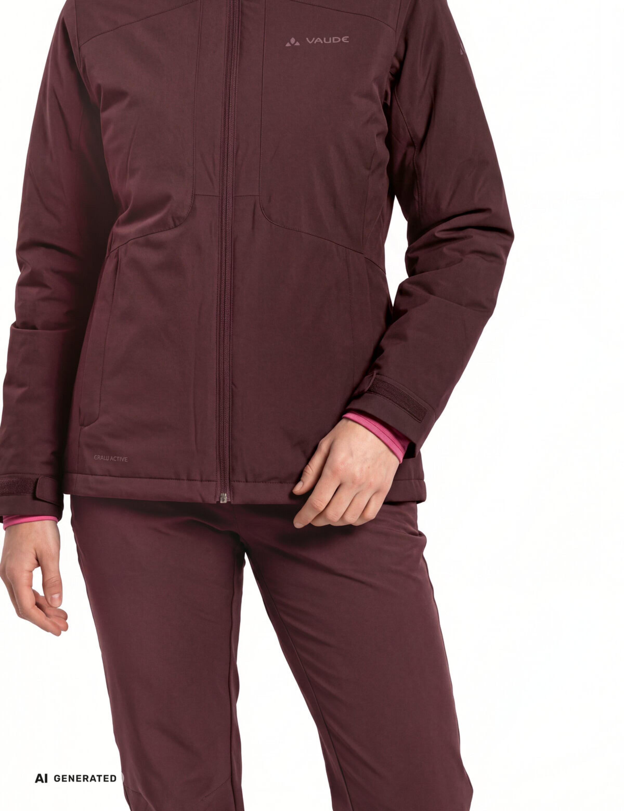VAUDE Morkon Wool-lined Jacket in Rot