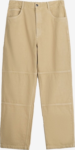Bershka Spodnie w kolorze beżowy: przód