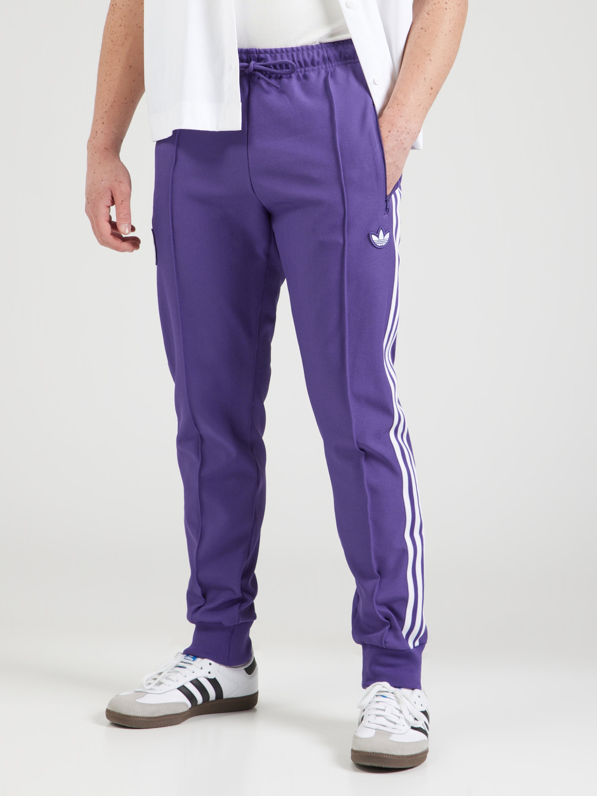 purple adidas pants mens