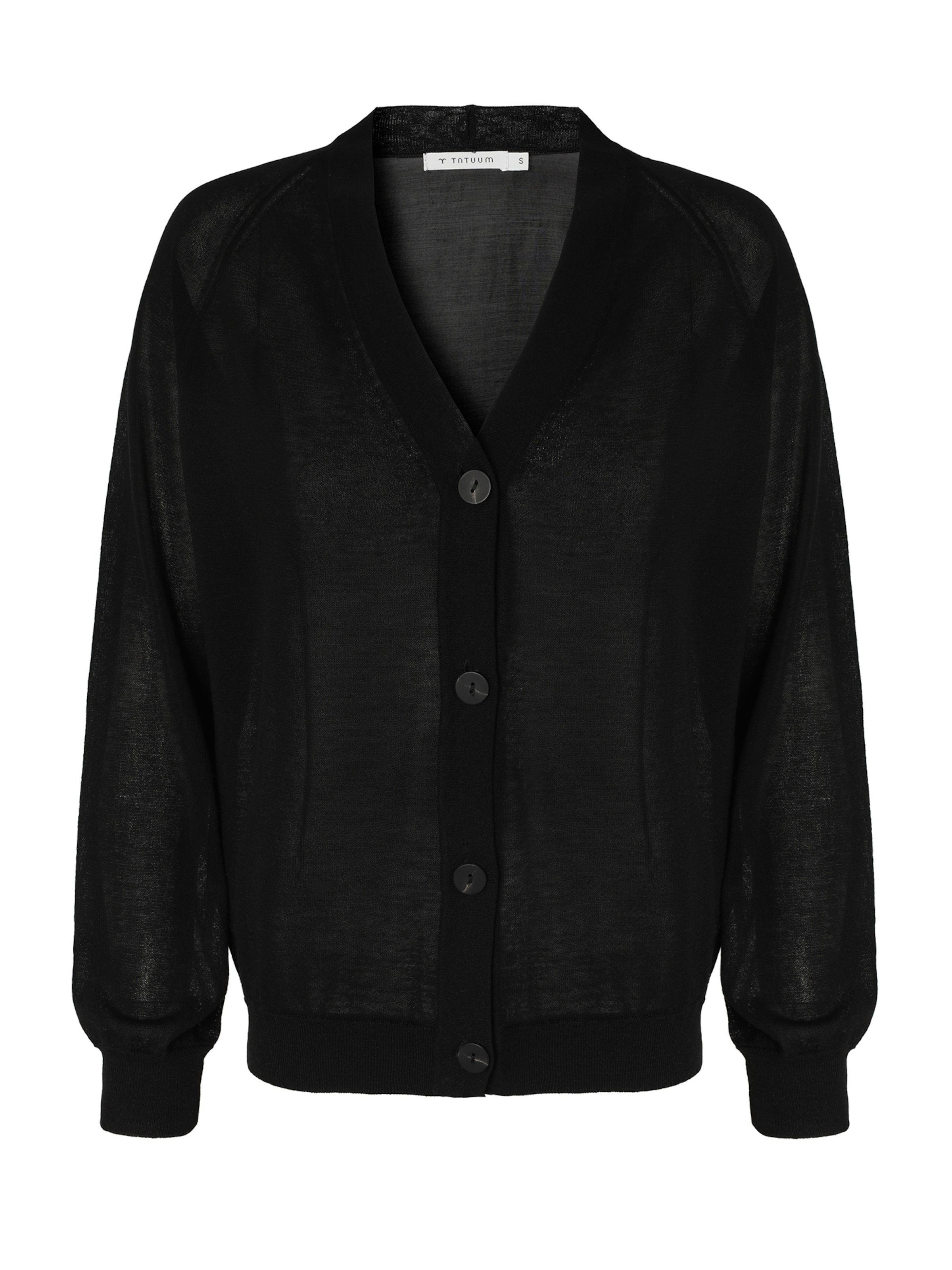 TATUUM Πλεκτή ζακέτα σε μαύρο: μπροστά