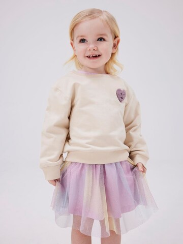 NAME IT Sweatshirt 'NMFSMILE' in Beige: Vorderseite