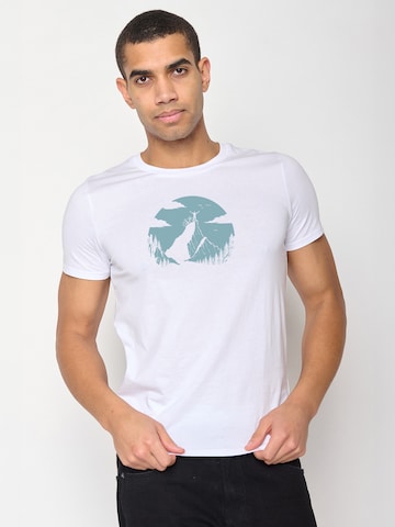 T-Shirt 'Guide Nature Clouds Ride' GREENBOMB en blanc : devant