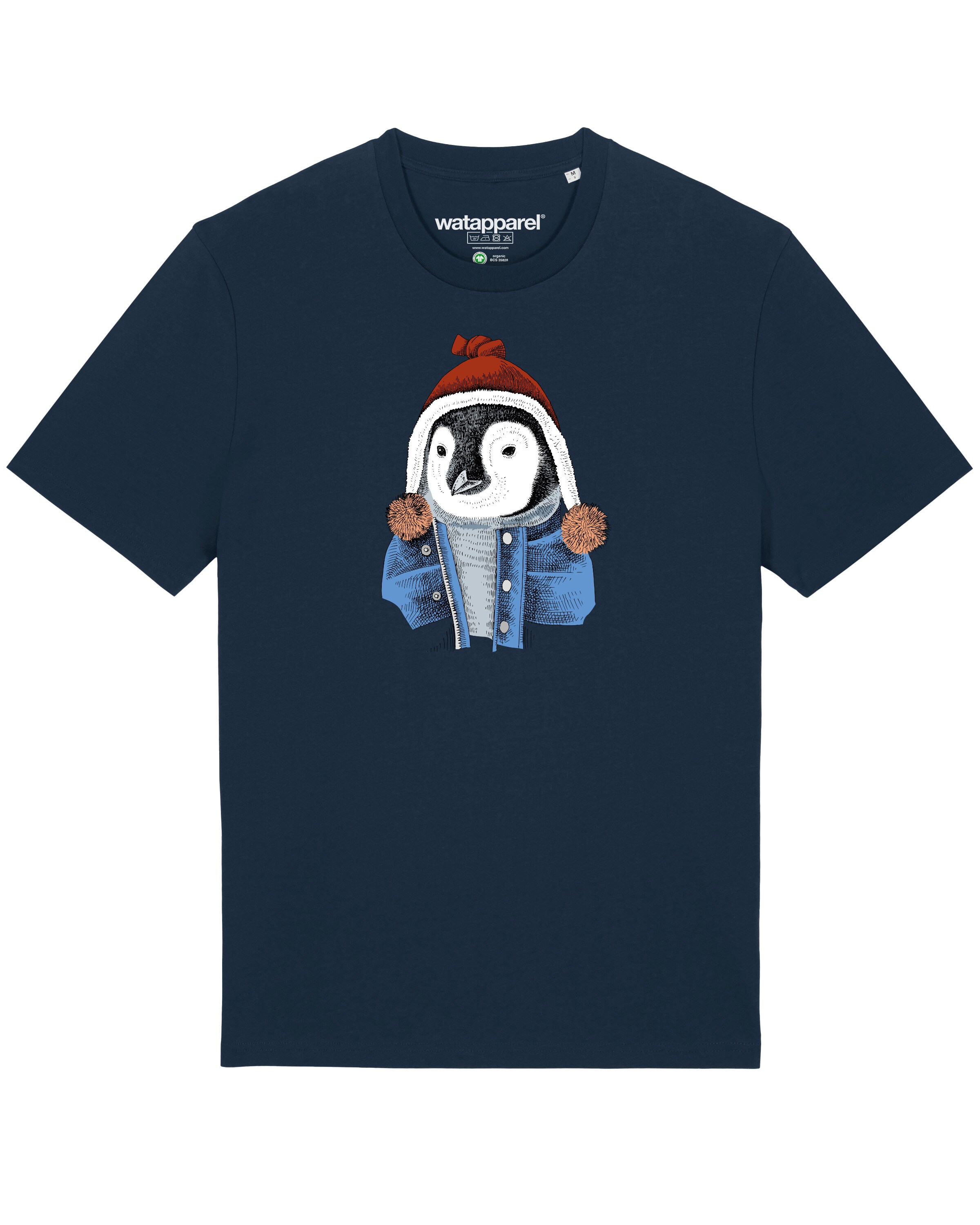 Maglietta ' Pinguin ' di Watapparel in blu: frontale