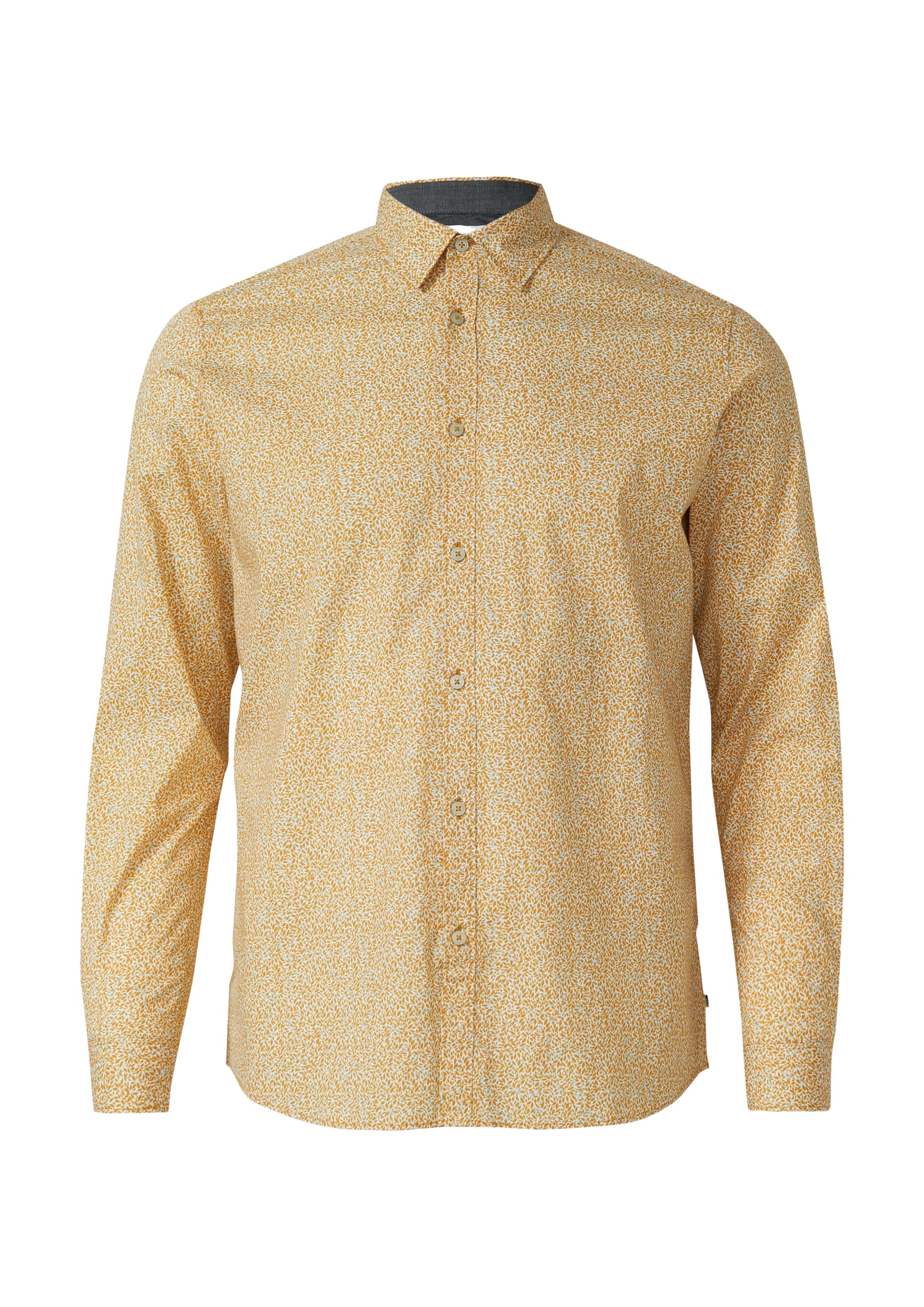 s.Oliver Regular Fit Hemd in Gelb: Vorderseite