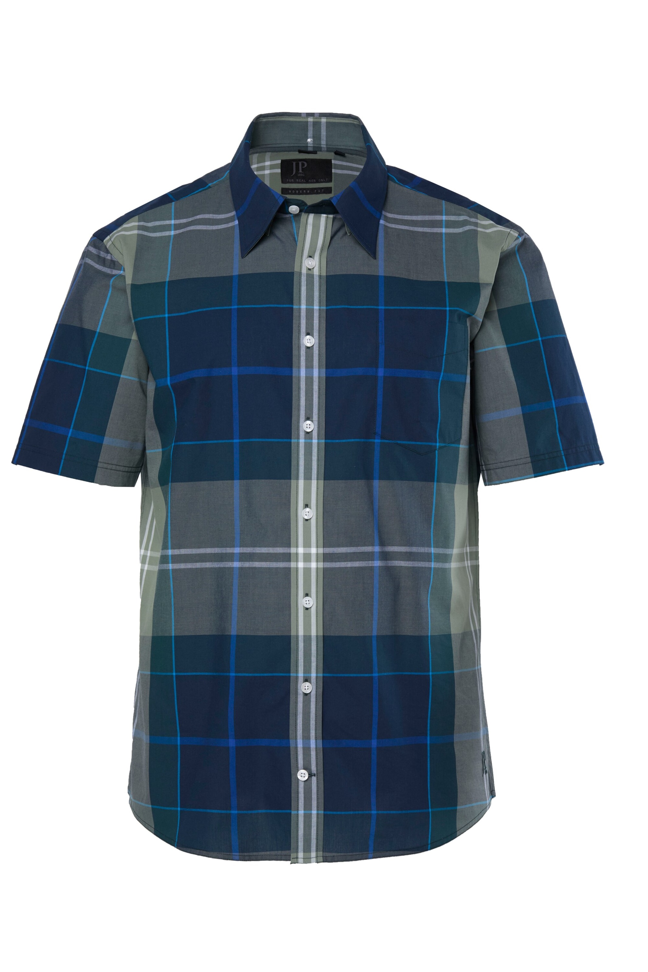 JP1880 Regular fit Button Up Shirt in Blue: front