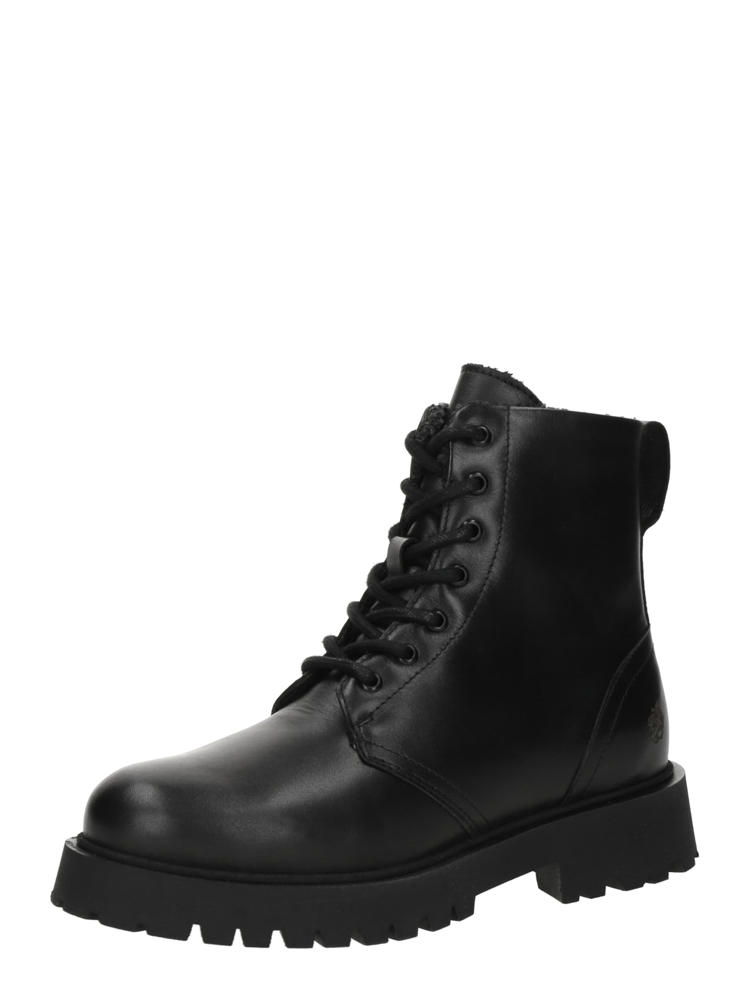 Apple of Eden Lace-Up Ankle Boots 'Geneve' in Black: front