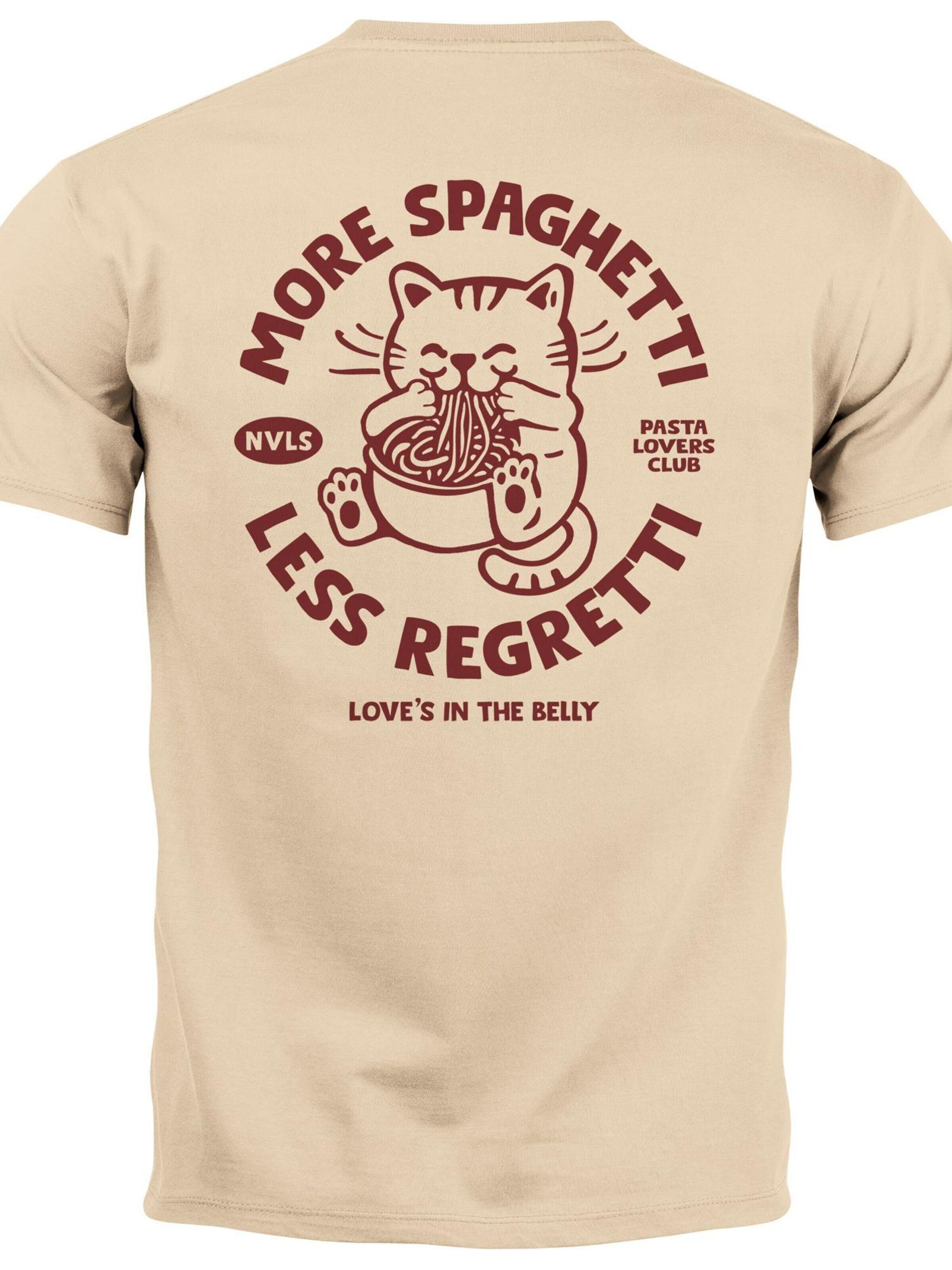 Neverless Shirt 'spaghetti' in Beige