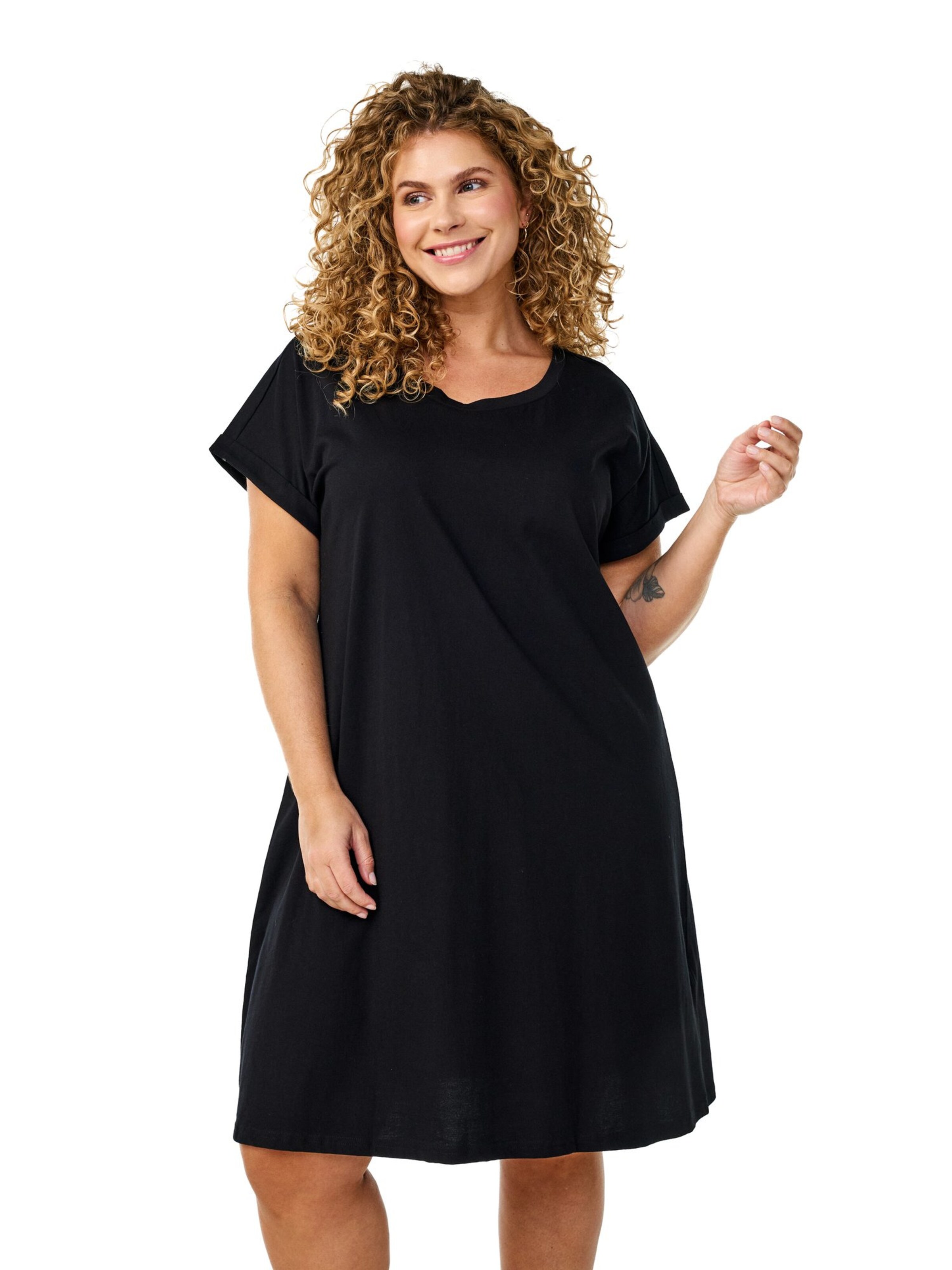 Zizzi Kleid 'Rynn' in Schwarz