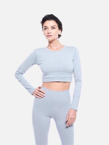 Evoni Funktionsshirt 'Bauchfrei'‌‌‌‌ in Grau: Vorderseite