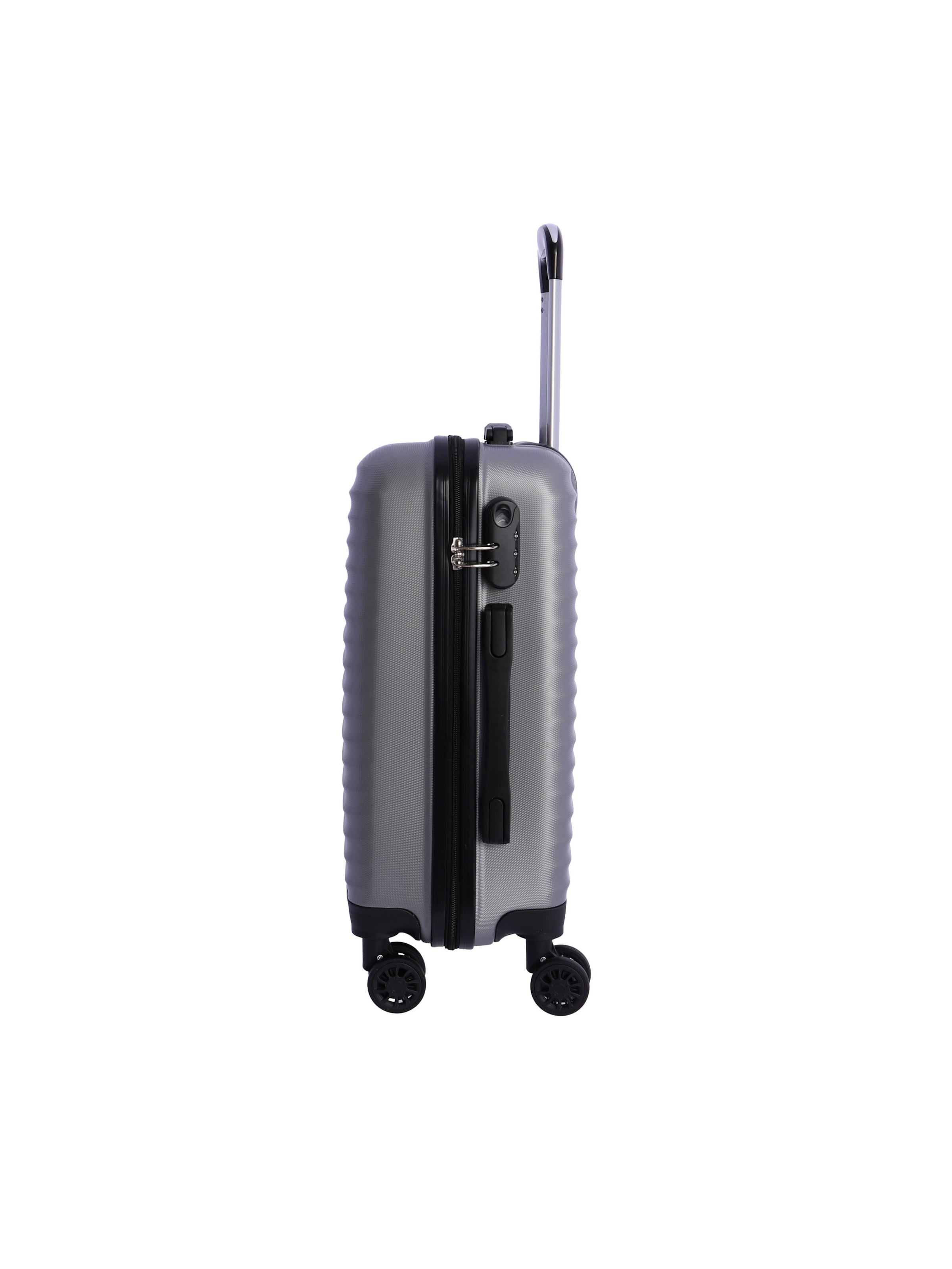 Don Algodon - Carrito 'DON ALGODON - Maletas de Viaje Cabina - Maleta 55x40x20 - Maletas de Viaje - Maleta de Cabina Resistente Ryannair - Trolley Equipaje para Avion con 4 Ruedas de 360º y candado' en plata