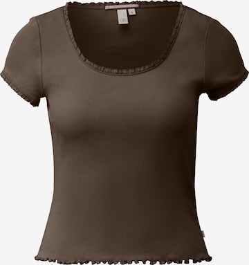 QS T-Shirt in Braun: Vorderseite