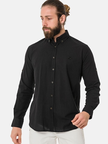 Coupe slim Chemise 'CH199' CIPO & BAXX en noir