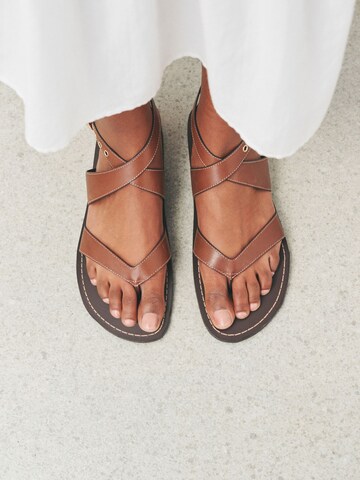 Next T-bar sandals in Brown