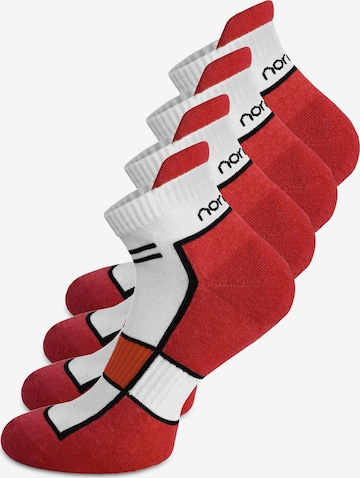 Chaussettes de sport normani en rouge : devant