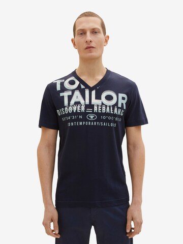 TOM TAILOR Shirt in Blauw: voorkant