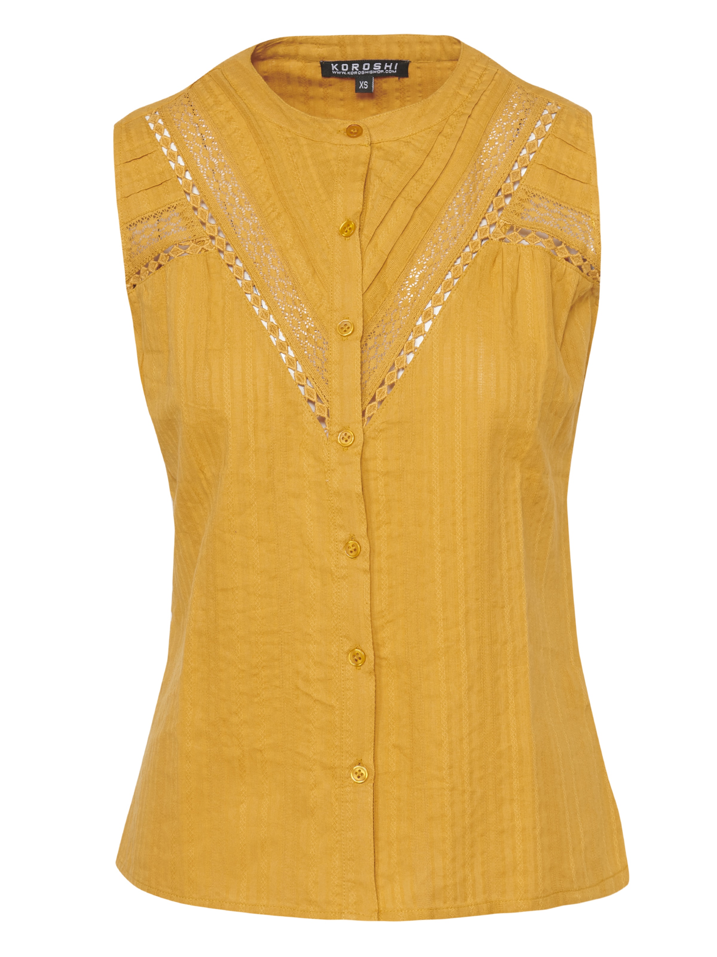 KOROSHI Blúzka - Žltá: predná strana